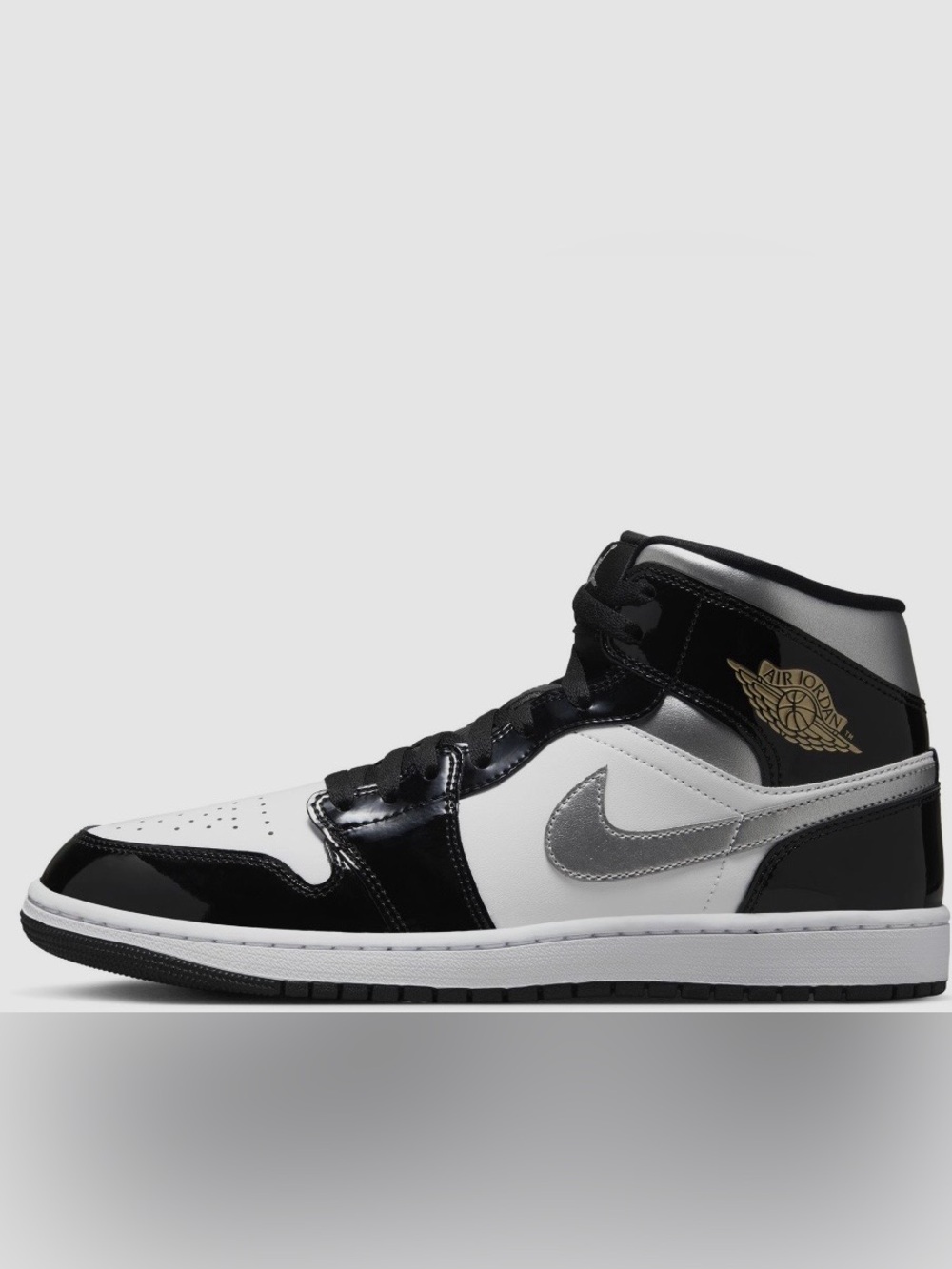 Nike Air Jordan 1 Mid SE Patent Black White Men’s Size 12 HV0789-010 New